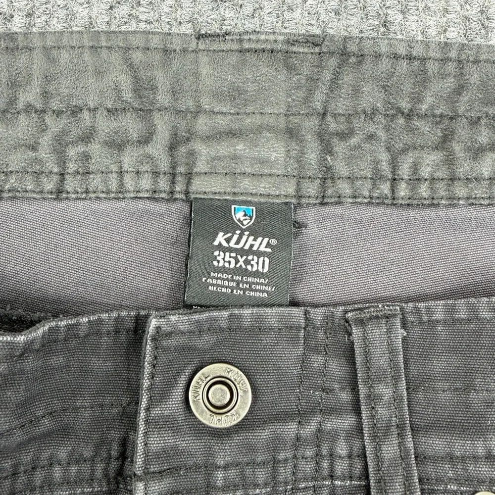 Kuhl Pant Black 35x30 Free Kanvus Jean Vintage Patinadye Canvas Articulated Knee